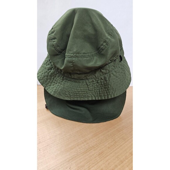 Red Head Hat Boonie Bucket Men/Women One Size Green Neck Flap Sun Hiking Fishing - Picture 3 of 11